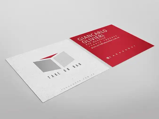 Diseño de tarjeta de presentación en formato cuadrado